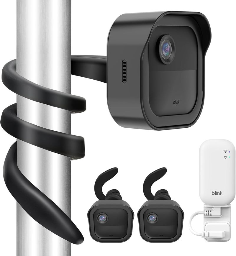 Gresus All-New Flexible Twist Mount Compatible with Blink Outdoor (4th &3rd Gen), Weather Proof Protective Housing for Blink Camera System (Black, 2Pack) - Image 1